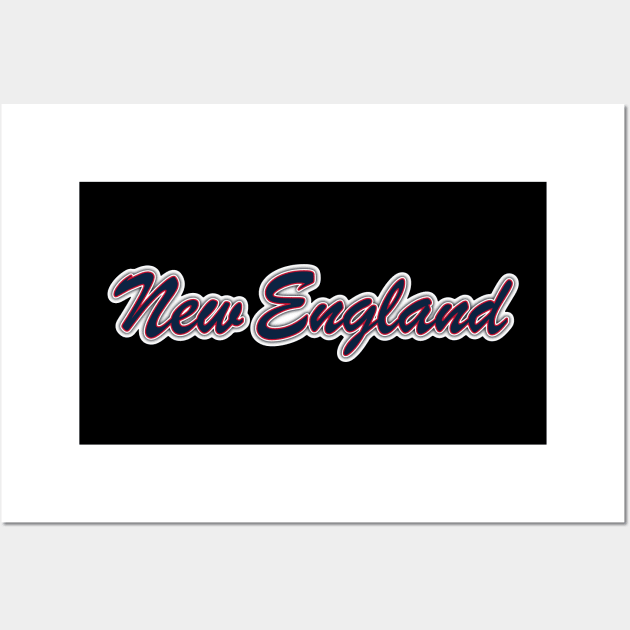 Football Fan of New England Wall Art by gkillerb